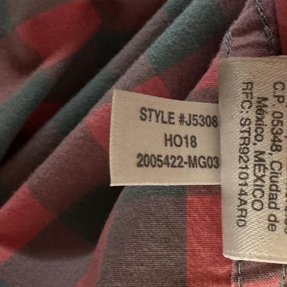 J. Crew Plaid Classic Flex Casual Button Down Shirt Men's Size Large